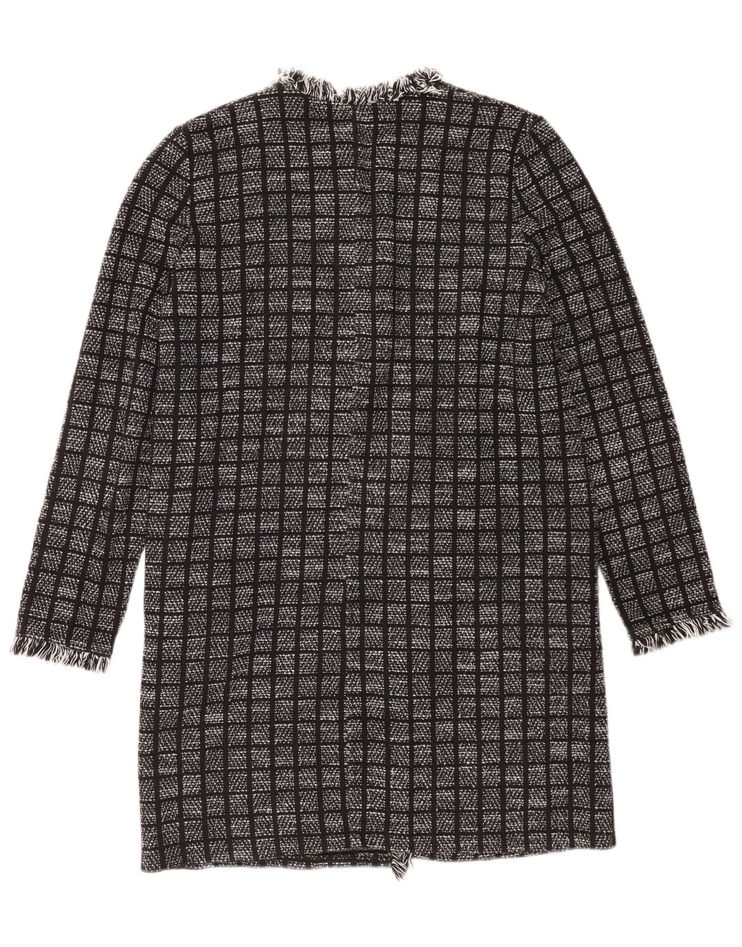 Zara Damen Übergroßer Mantel UK 10 Small Grey Check