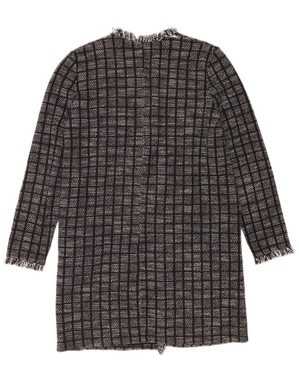 Zara Damen Übergroßer Mantel UK 10 Small Grey Check