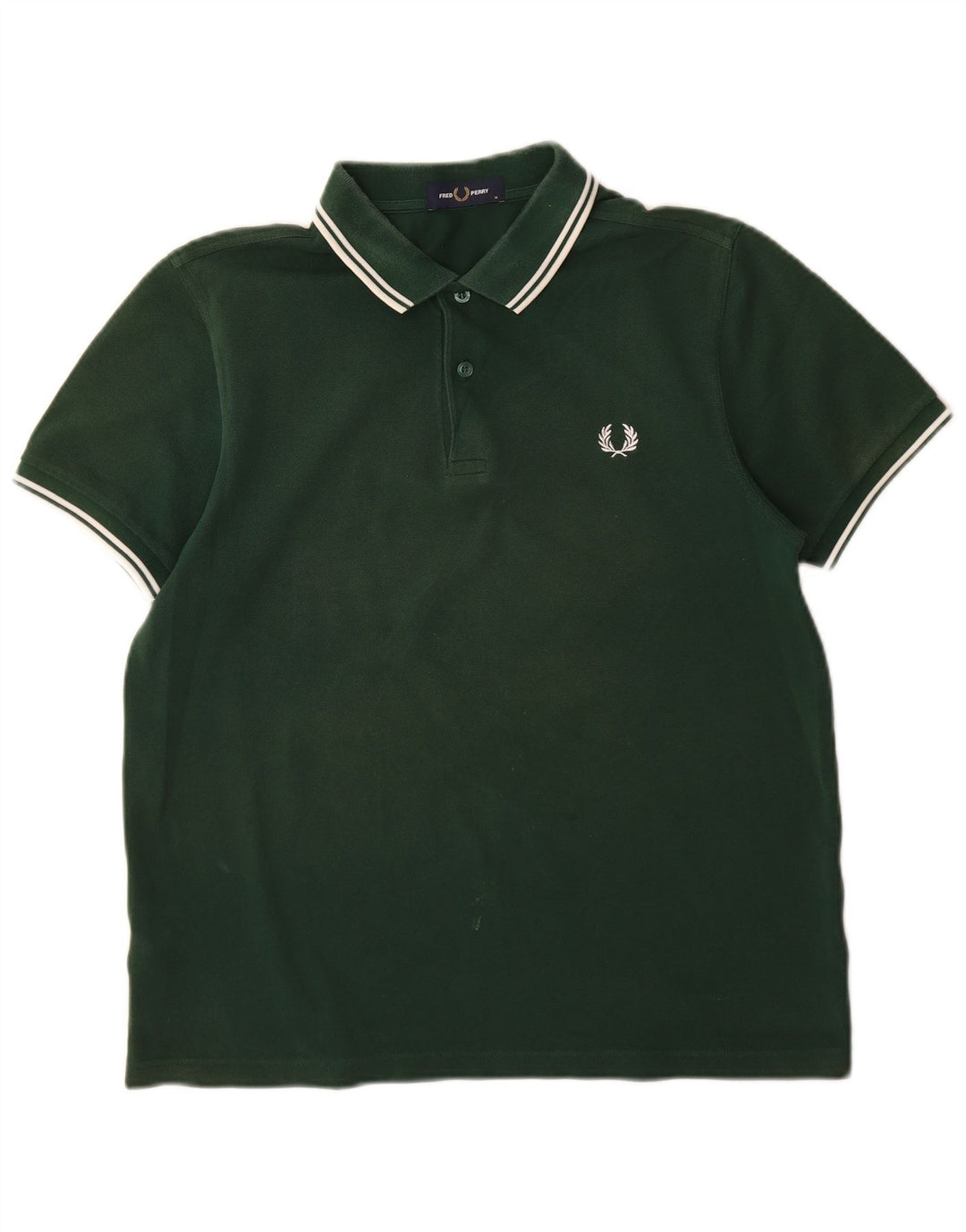 Fred Perry Herren-Poloshirt aus mittelgrüner Baumwolle