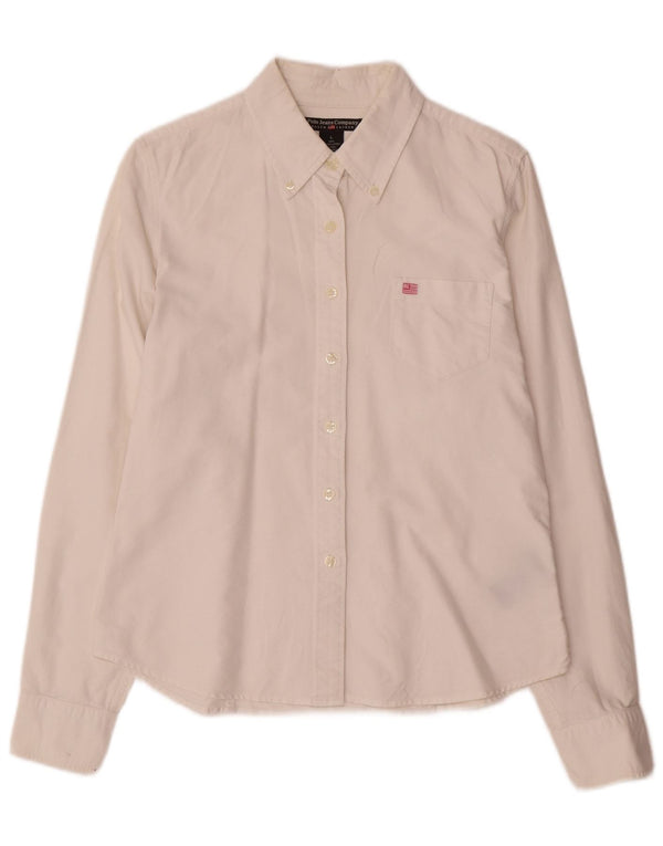 Polo Ralph Lauren Damenhemd UK 16 Large Weiße Baumwolle