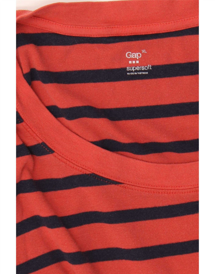Gap Damen Top Langarm UK 18 XL Rot gestreift