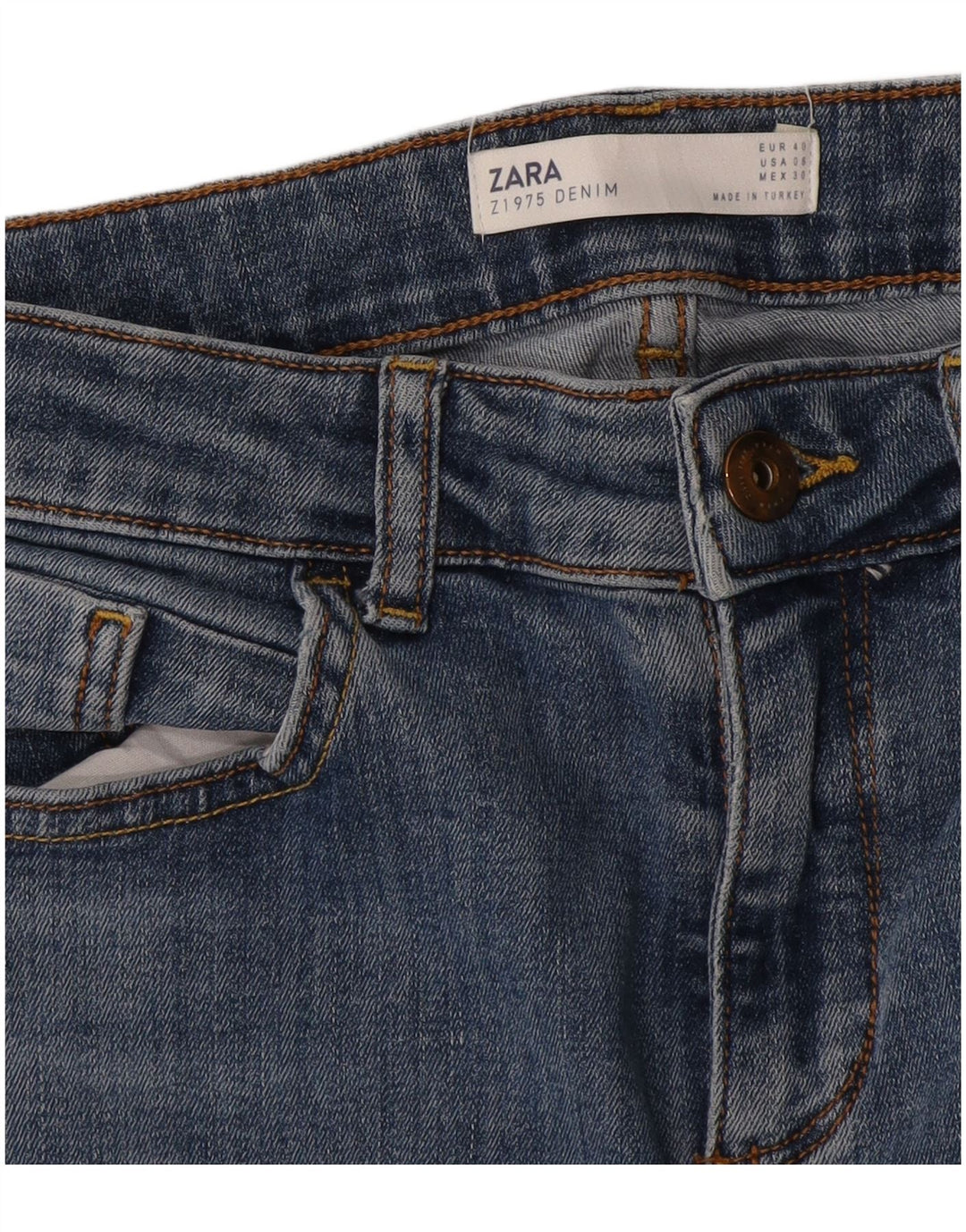 Zara Damen Slim Jeans EU 40 Medium W30 L29 Blau