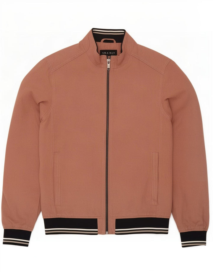 Zara Herren Bomberjacke UK 38 Mittelrosa Polyester