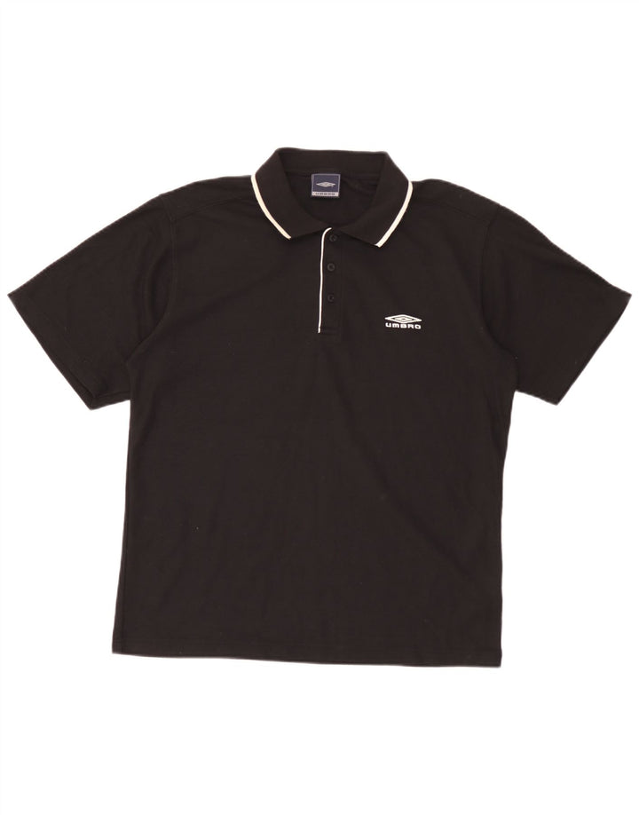 Umbro Herren Poloshirt Medium Schwarz Polyester