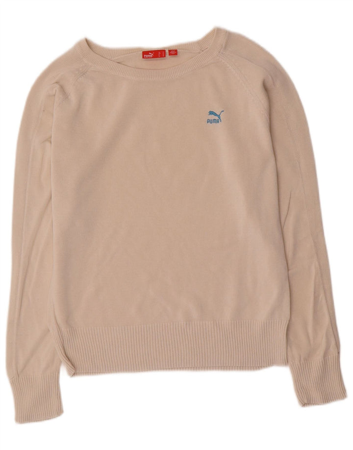 Puma Damen-Pullover mit U-Boot-Ausschnitt, Gr. 12, mittelgrau