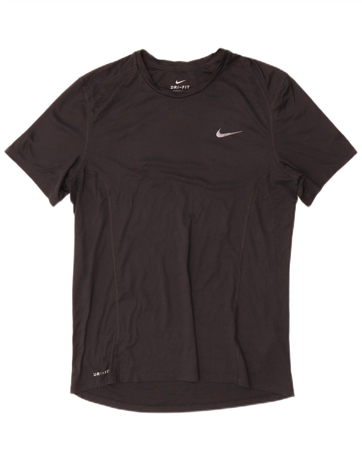 Nike Herren Dri Fit T-Shirt Top Medium Schwarz Polyester