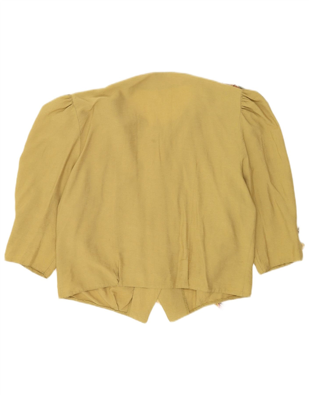 Vintage Damen 3/4 Ärmel 5 Knopf Blazer Jacke UK 16 Large Grün
