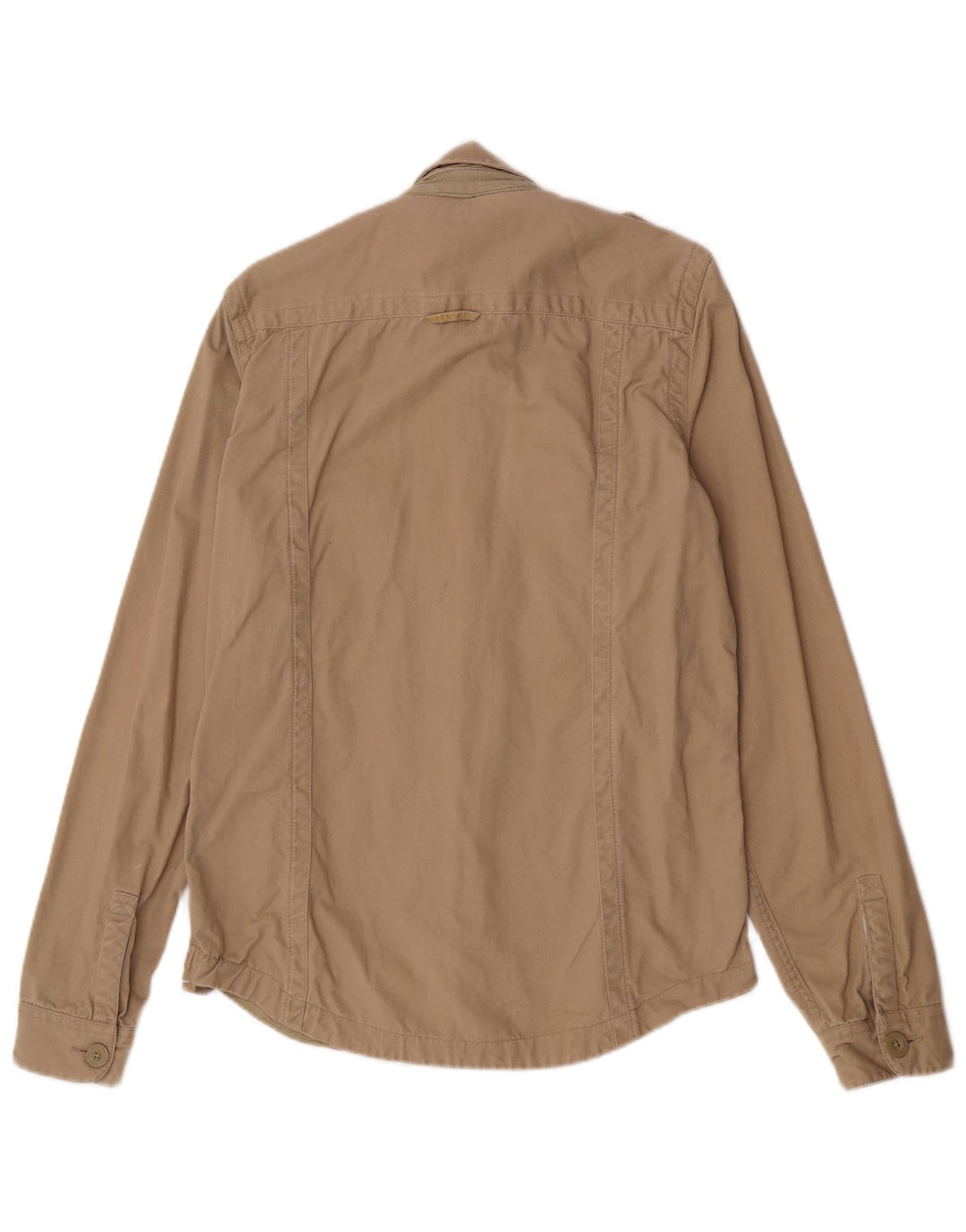 Superdry Herren-Militärhemd, Größe L, Beige, Baumwolle