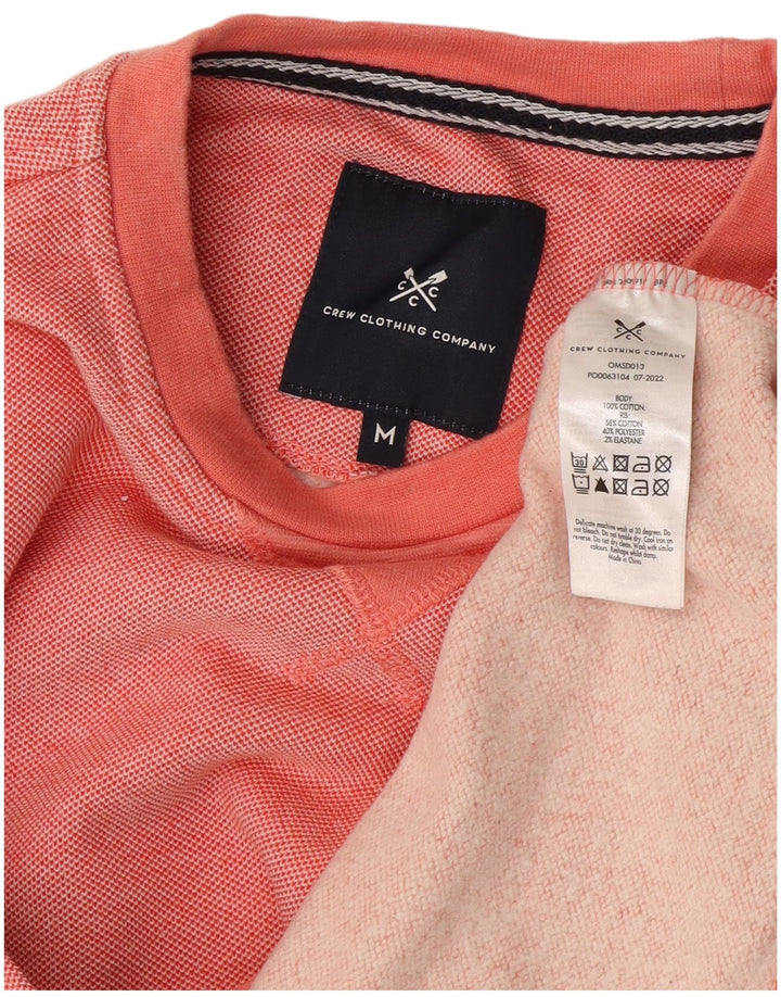 Crew Clothing Herren-Sweatshirt-Pullover aus mittelrosa Baumwolle