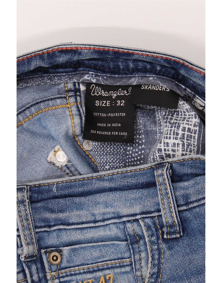Wrangler Herren Skanders Slim Jeans W32 L34 Blaue Baumwolle