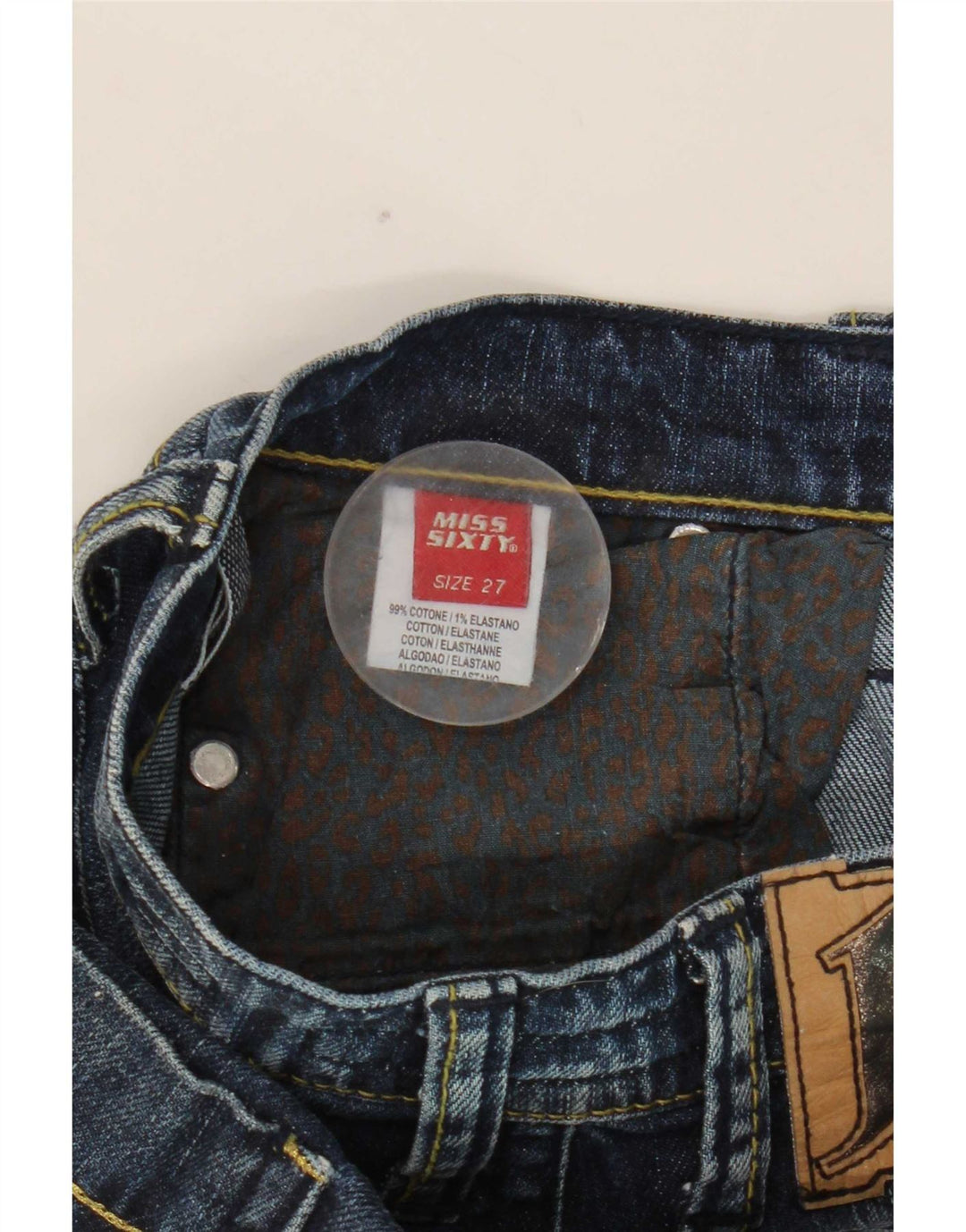 Miss Sixty Damen Slim Jeans W27 L30 Blaue Baumwolle