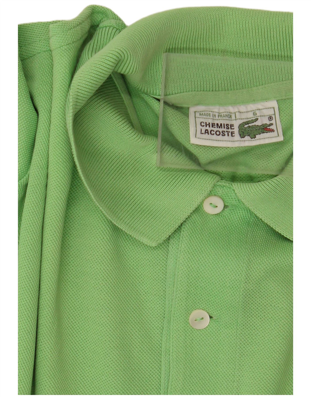 Lacoste Herren-Poloshirt, Größe 6, groß, grün, Baumwolle, klassisch