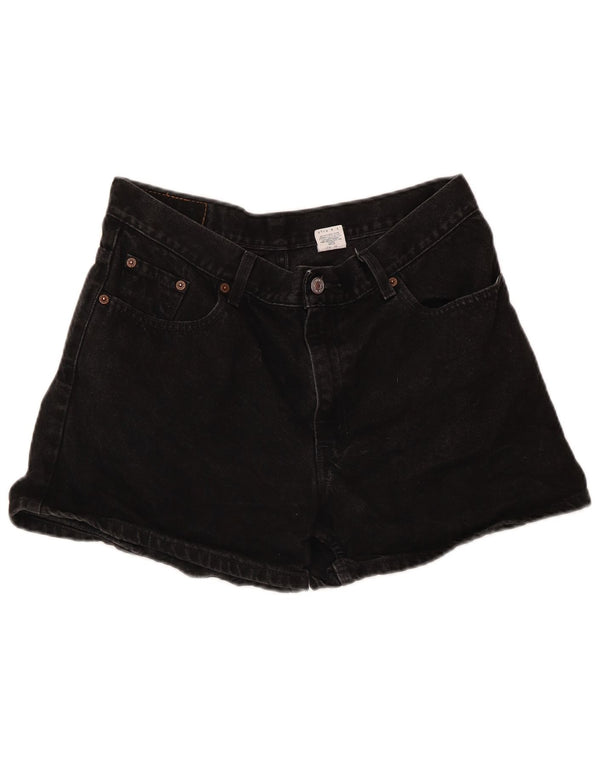 Levi's Damen-Jeansshorts mit hohem Bund, Größe 13, große schwarze Baumwolle