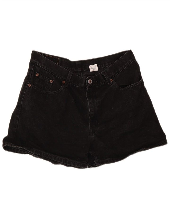 Levi's Damen-Jeansshorts mit hohem Bund, Größe 13, große schwarze Baumwolle