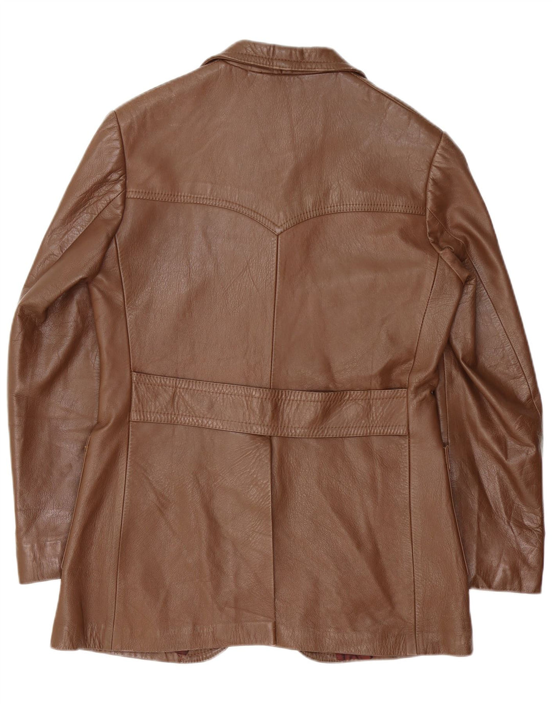 Vintage Herren 3 Knopf Leder Blazer Jacke EU 50 Großes braunes Wildleder