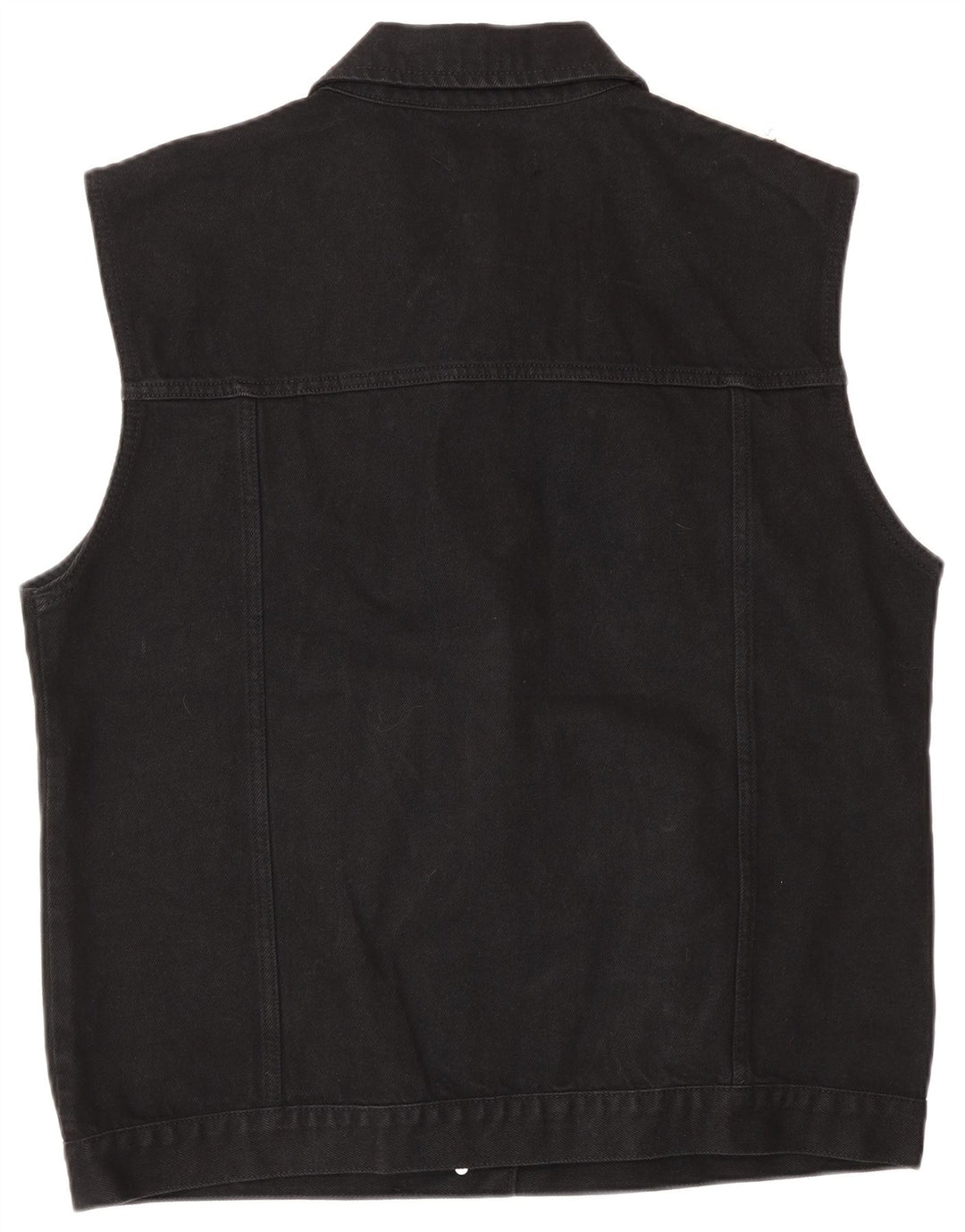 Oasis Damen Jeansweste UK 16 Large Schwarz Baumwolle