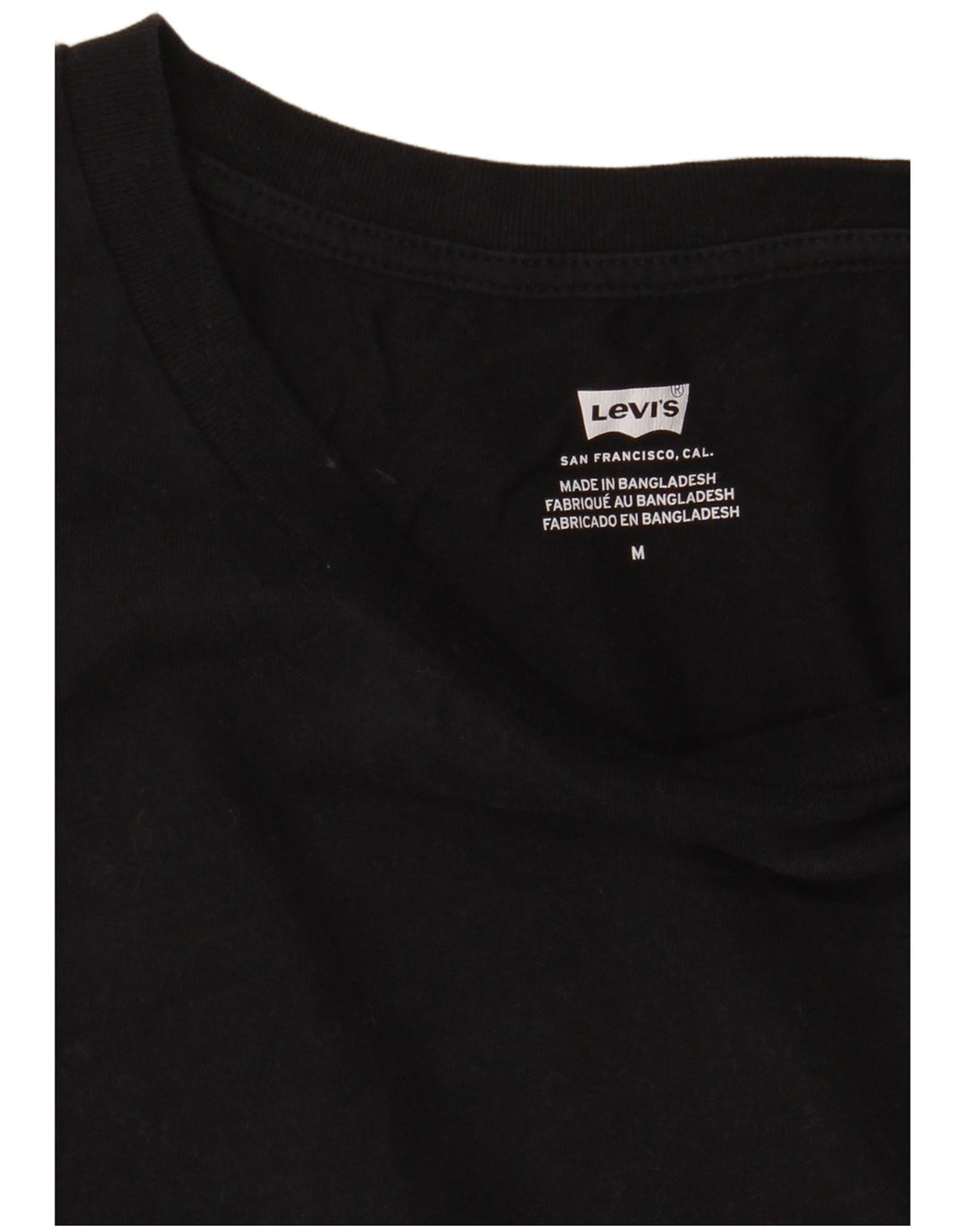 LEVI'S Damen T-Shirt Top UK 14 Medium Schwarz
