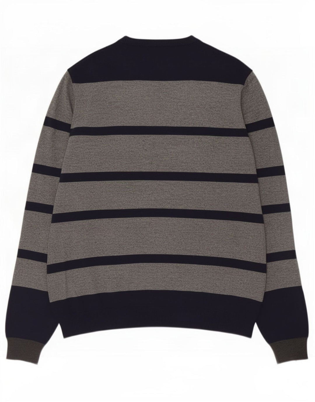 Sun68 Herren-Pullover mit Rundhalsausschnitt, groß, grau gestreift, Wolle
