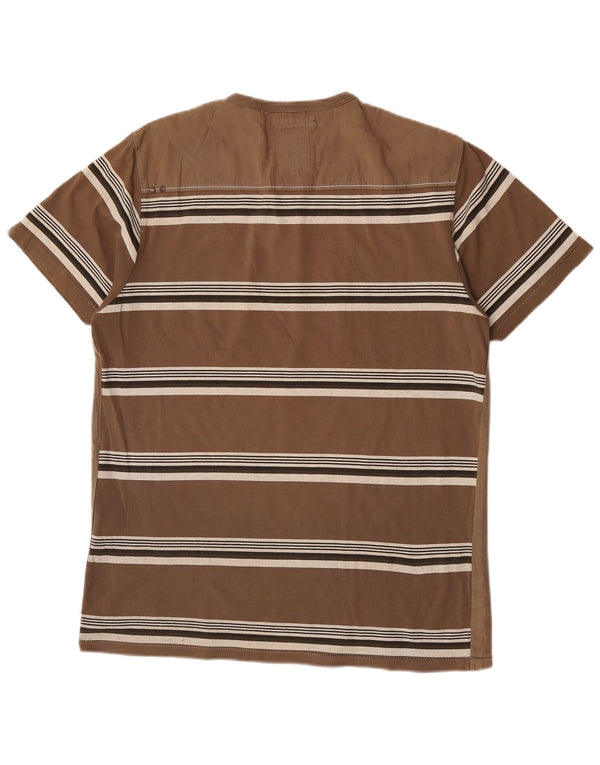 Jack & Jones Herren-T-Shirt mit Grafik, XL, braun gestreift, Baumwolle