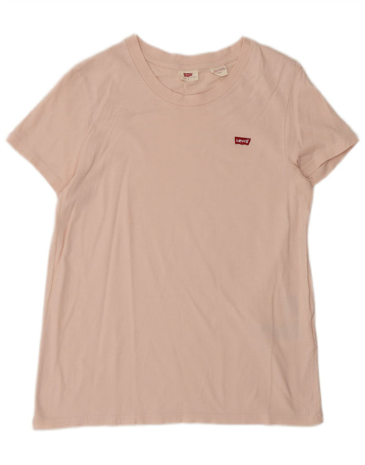 Levi's Damen T-Shirt Top UK 10 Small Rosa Baumwolle