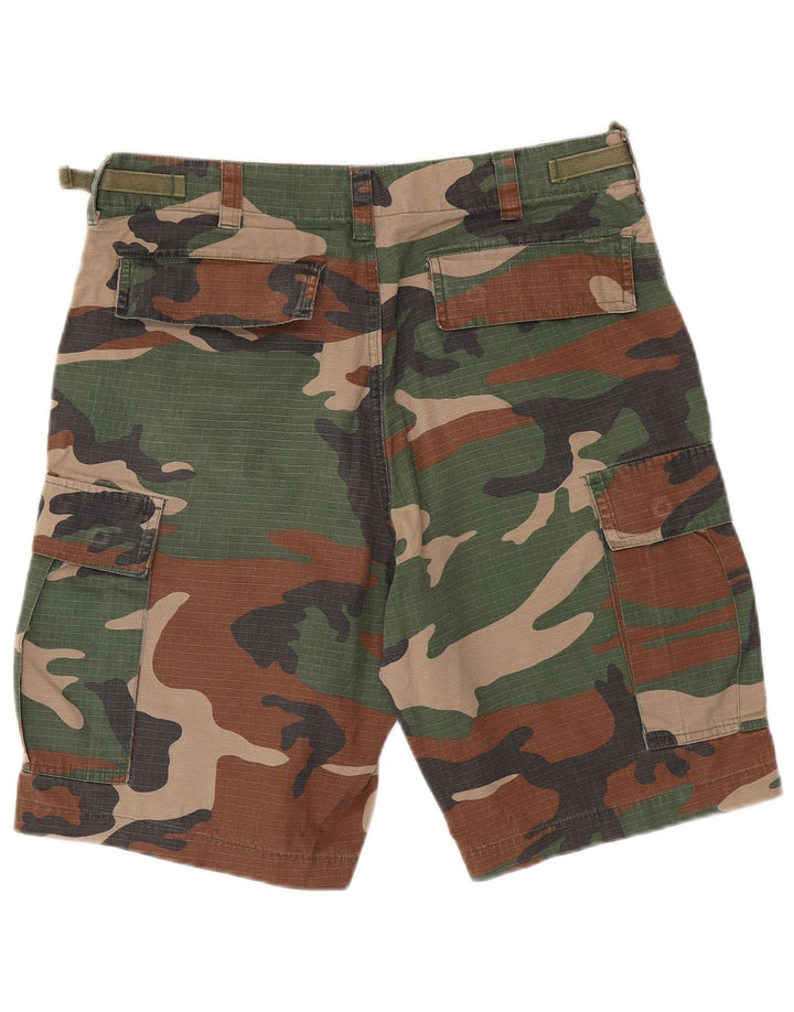 VINTAGE Herren Cargo Shorts XS W30 Mehrfarbige Camouflage-Baumwolle