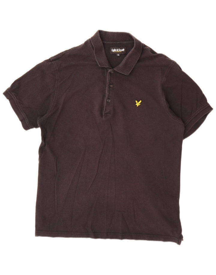 Lyle & Scott Herren Poloshirt XL Schwarz Baumwolle