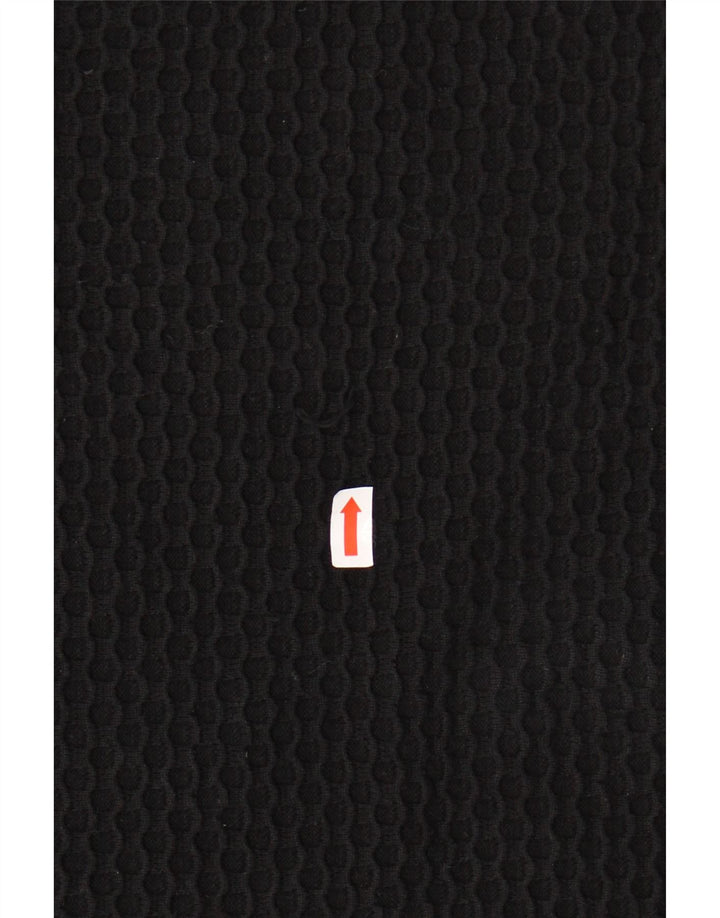 COS Damen-Top, 3/4-Ärmel, UK-Größe 14, mittelschwarz, Baumwolle