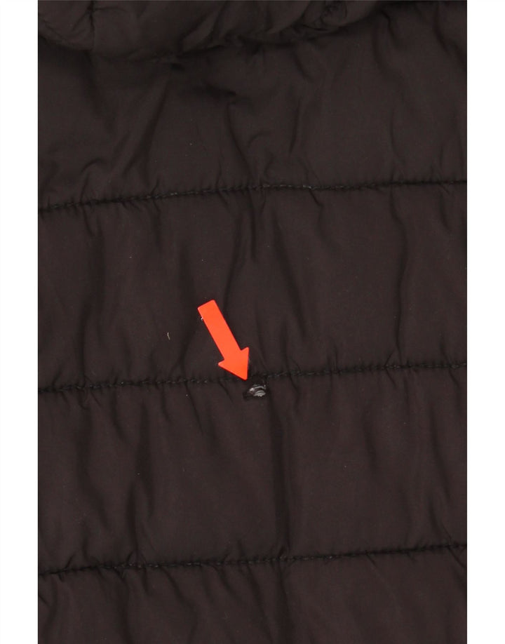 Champion Damen-Jacke mit Kapuze, gepolstert, UK 10, Größe S, Schwarz, Polyester