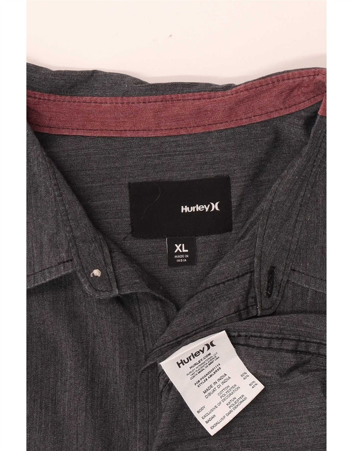 Hurley Herrenhemd XL Grau Baumwolle