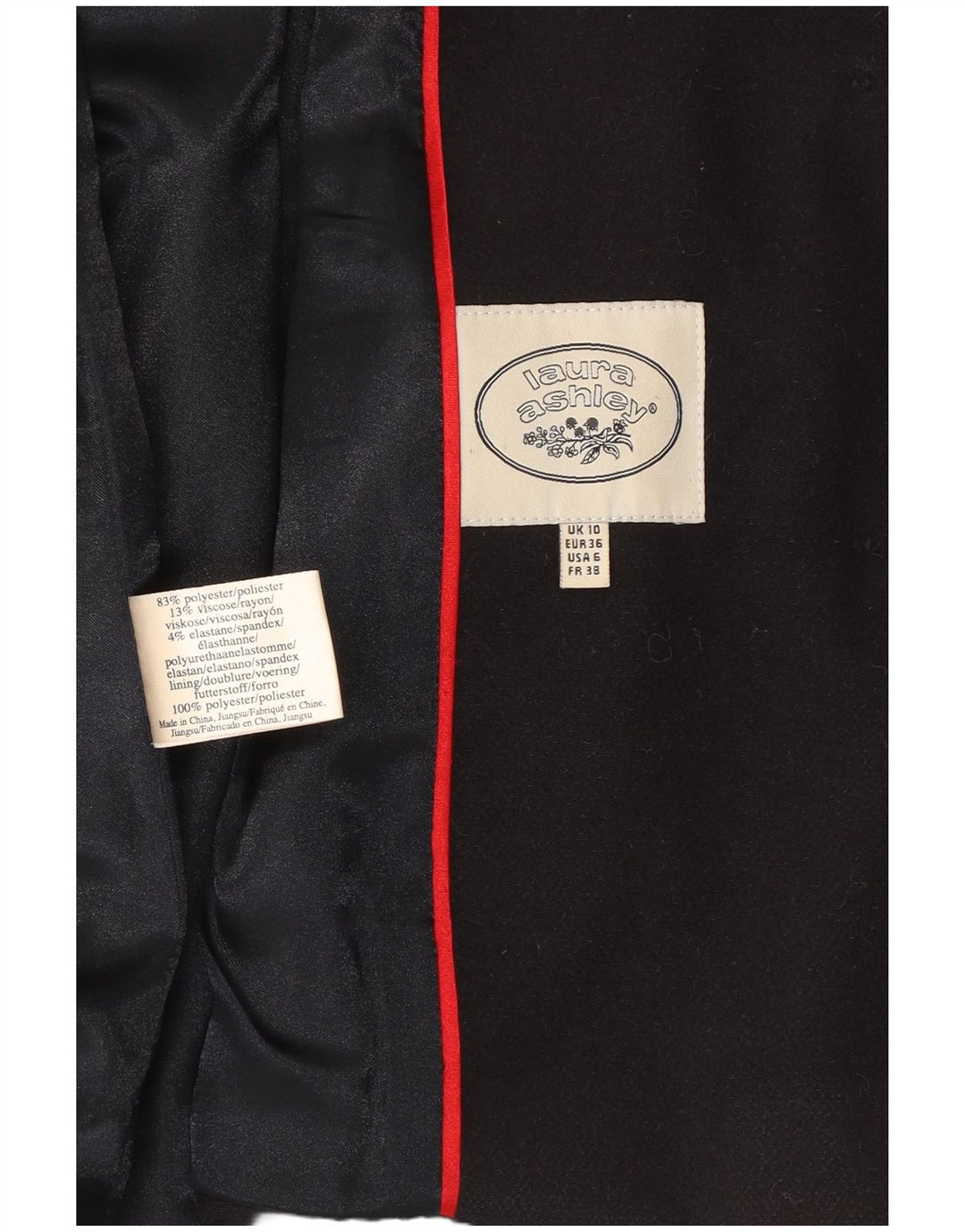 LAURA ASHLEY Damen-Blazer mit Kapuze und 5 Knöpfen, Gr. 10, Marineblau