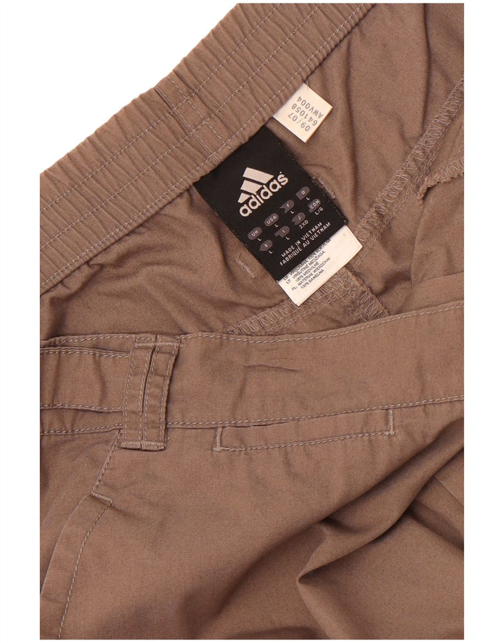 Adidas Herren gerade Cargohose groß W38 L30 Beige Baumwolle