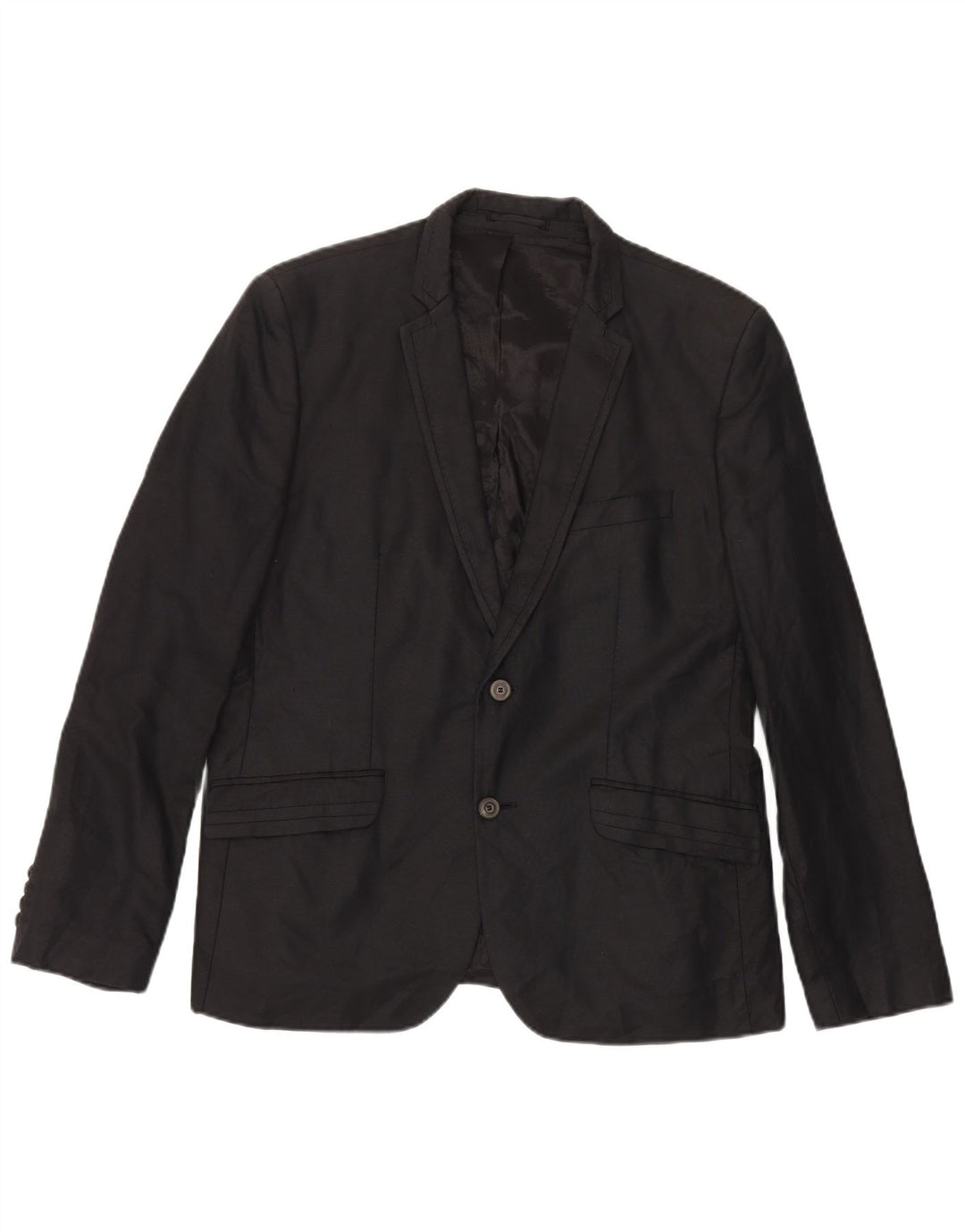 Zara Herren 2-Knopf-Blazerjacke EU 54 XL Schwarz