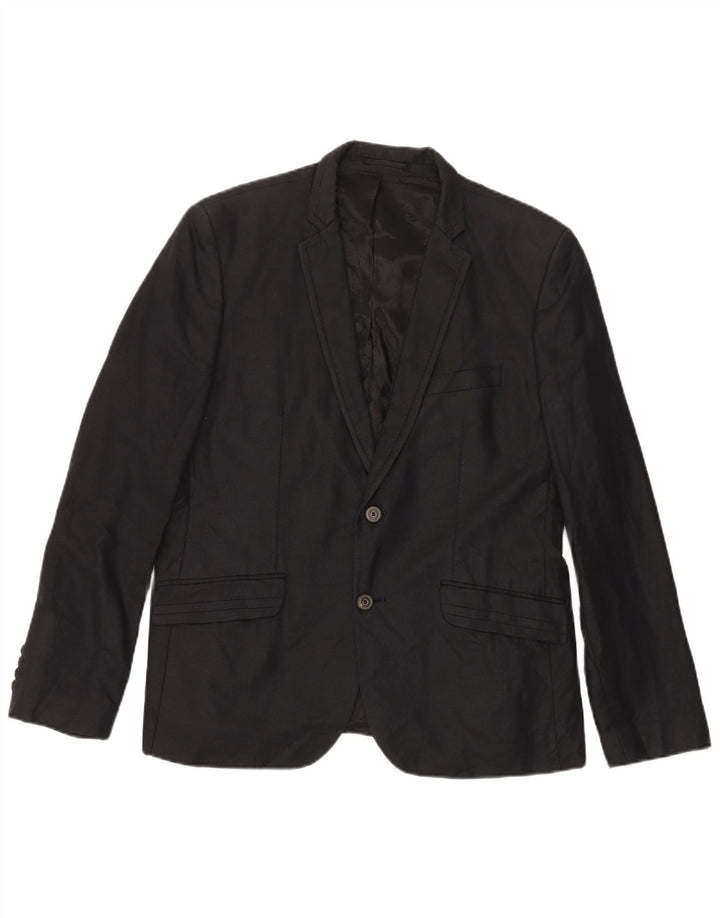 Zara Herren 2-Knopf-Blazerjacke EU 54 XL Schwarz