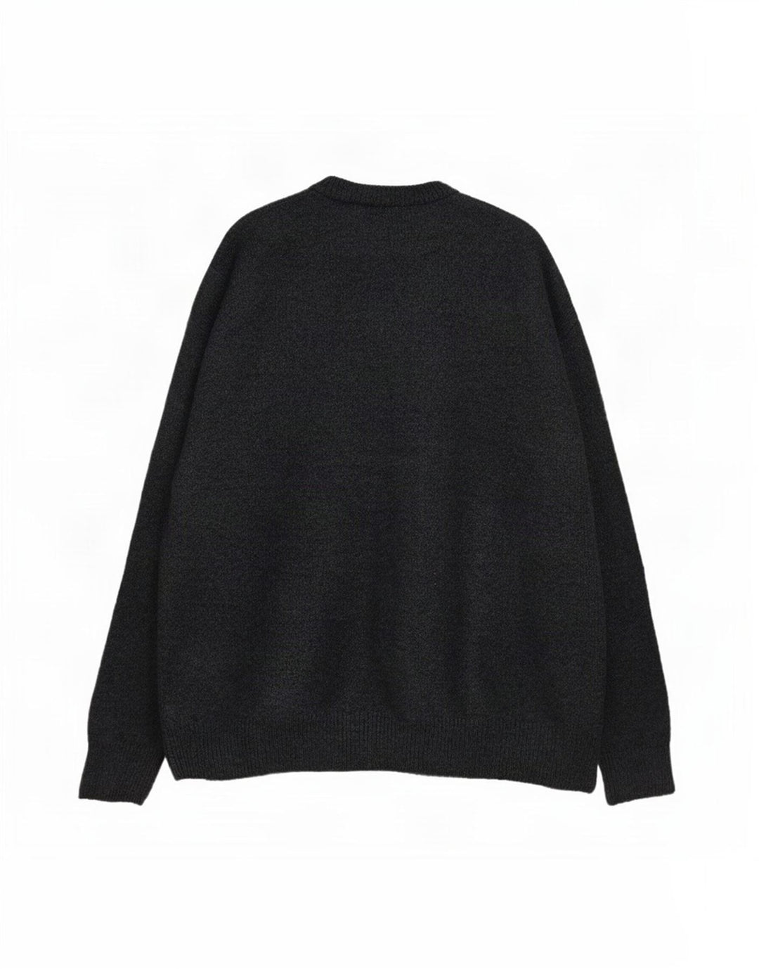Zara Herren-Pullover mit Rundhalsausschnitt, groß, marineblaues Acryl