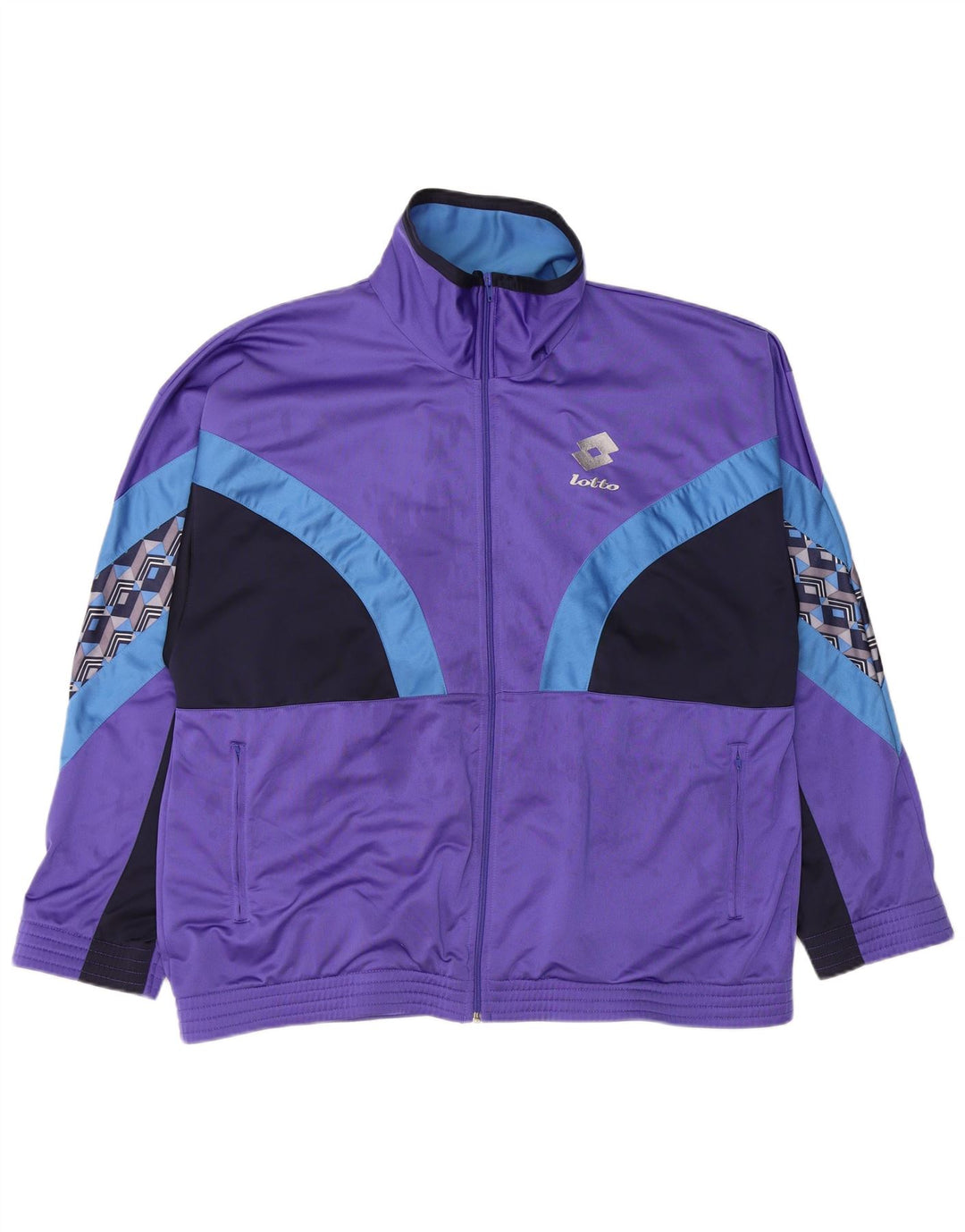 Lotto Herren-Trainingsanzug-Oberteil, Jacke, XL, Lila, Farbblock