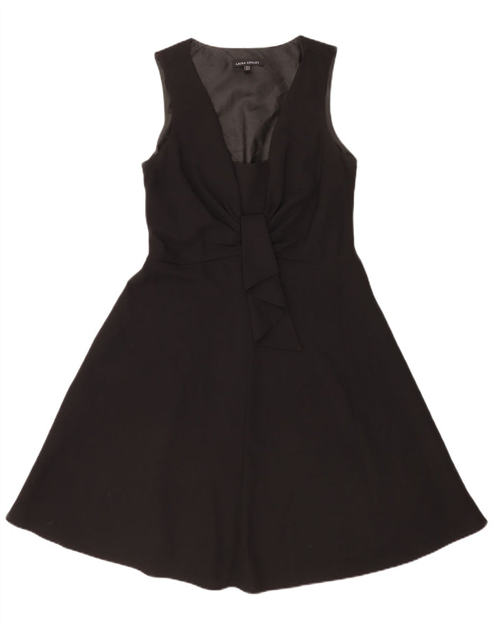 Ärmelloses A-Linien-Kleid für Damen von Laura Ashley, UK-Größe 12, Mittelschwarz, Polyester