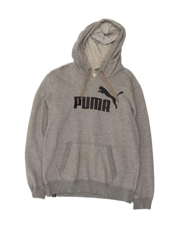 Puma Herren Graphic Hoodie Pullover mittelgraue Baumwolle