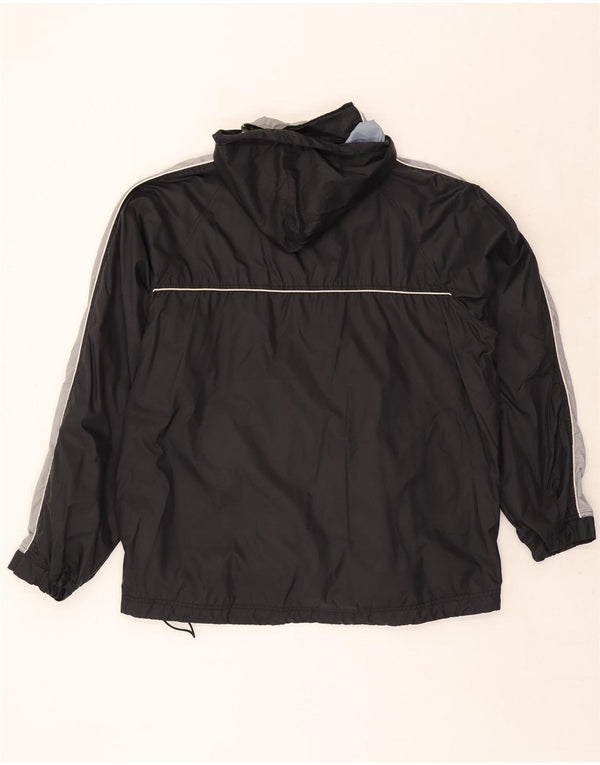 Nike Herren-Regenjacke mit Kapuze, UK 45/47 XL, schwarzes Colourblock-Nylon