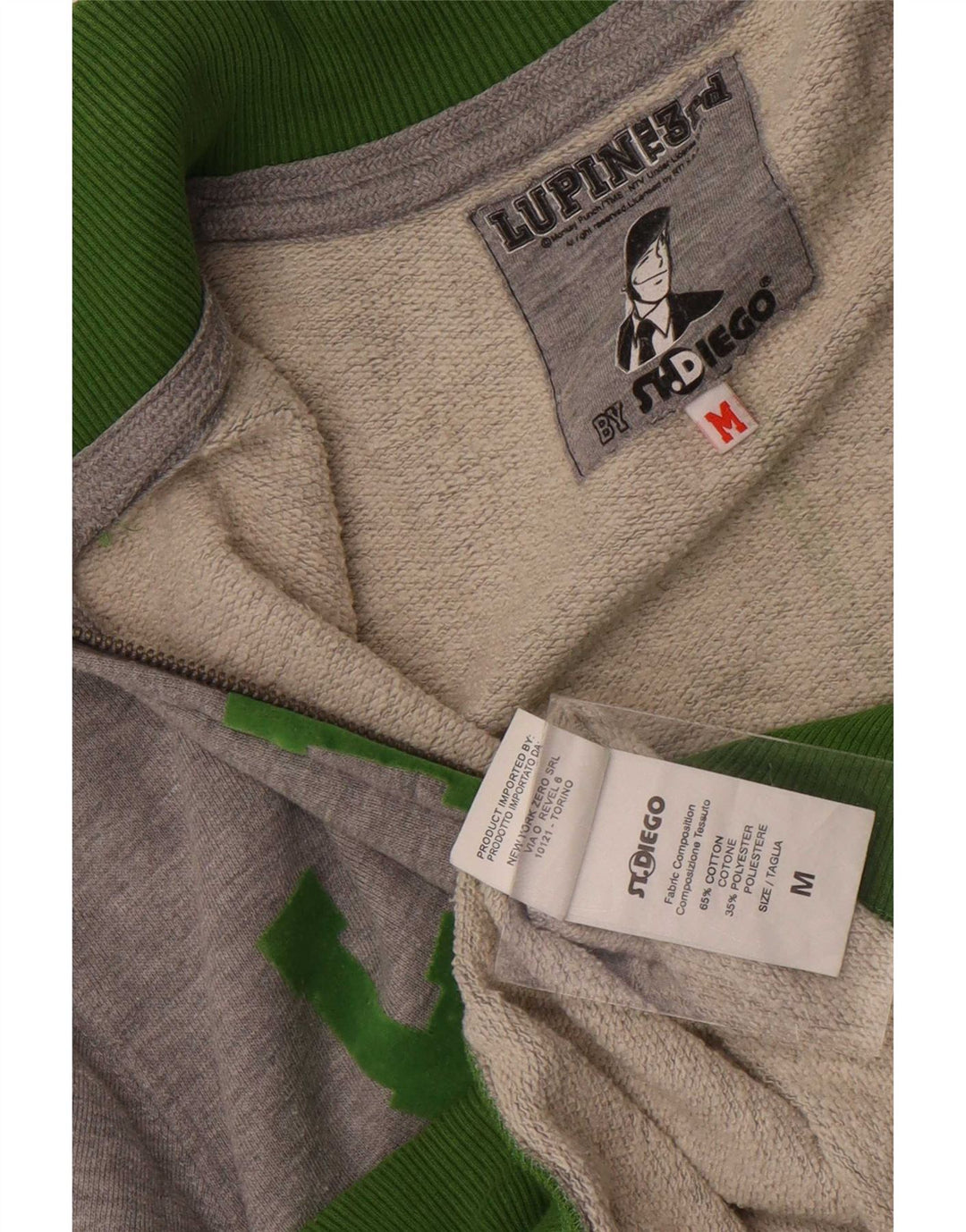 ST. Diego Herren Lupin 1905 Trainingsanzug Top Jacke Mittelgrau Farbblock