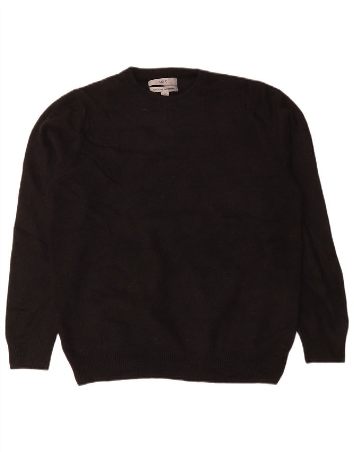 Marks & Spencer Damen-Pullover mit Rundhalsausschnitt, Gr. 12, mittelschwarz