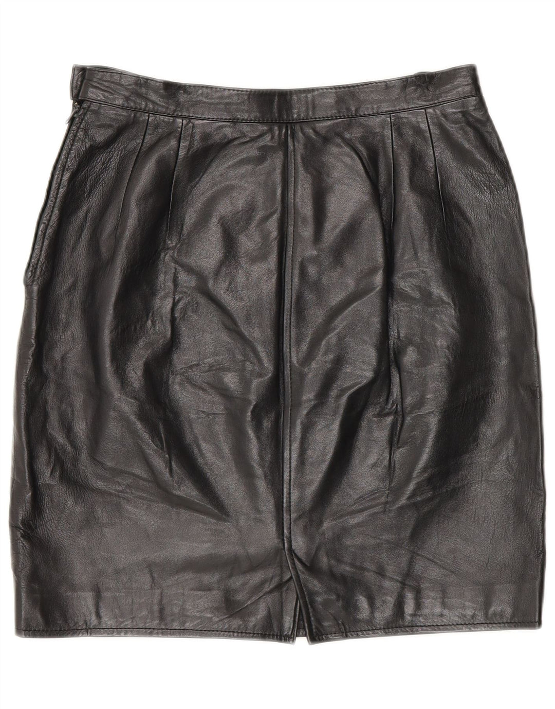 i Blues Damen Lederrock IT 42 Medium W28 Schwarz