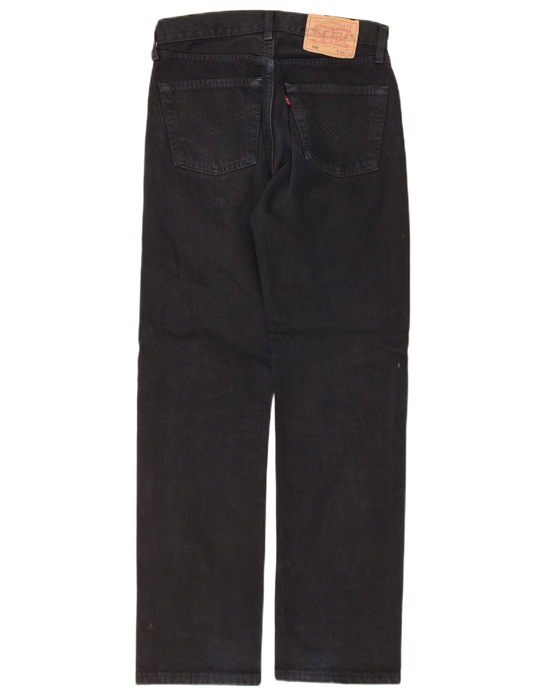 Levi's Herren 501 Straight Jeans W28 L30 Schwarze Baumwolle