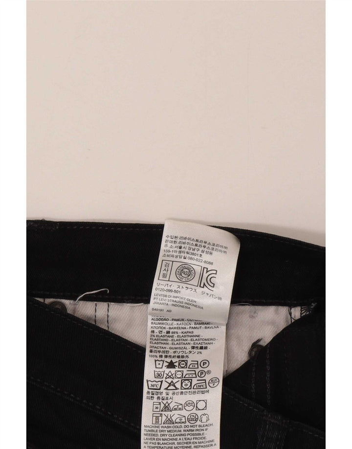 Levi's Herren verkürzte gerade Jeans W31 L25 schwarze Baumwolle