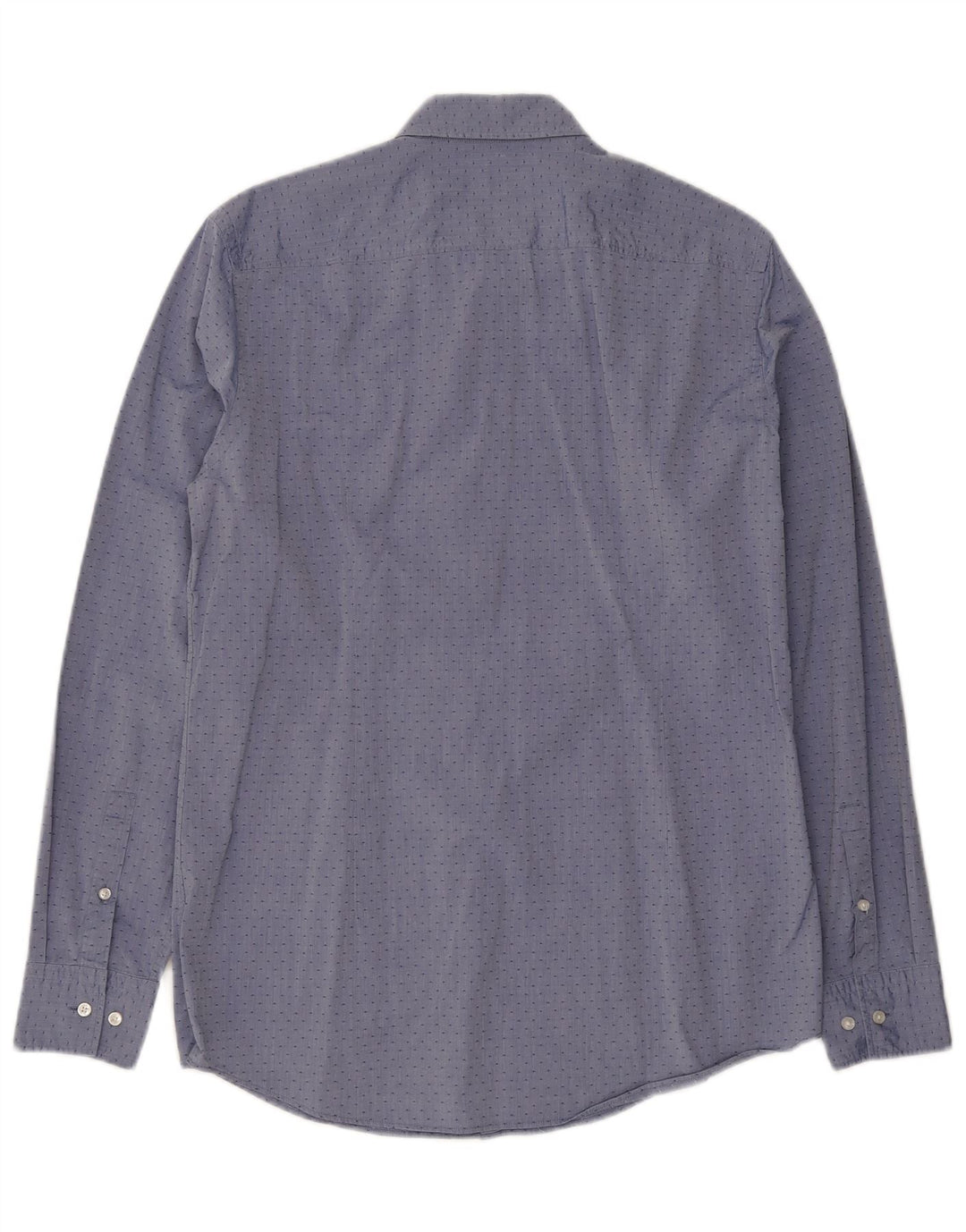Hugo Boss Herren Slim Fit Hemd Größe 15 3/4 40 Mittelblau gefleckt