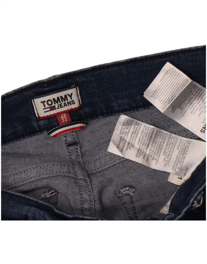 Tommy Hilfiger Damen Schlagjeans W26 L32 Blaue Baumwolle