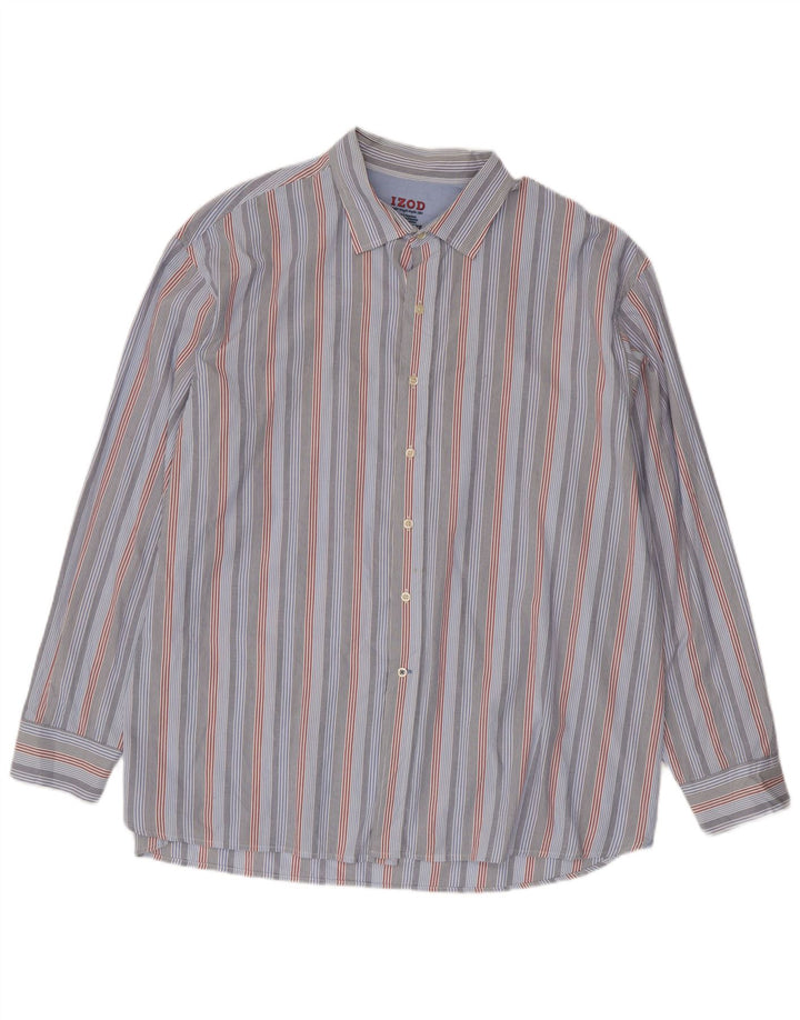 Izod Herrenhemd 2XL Blau gestreift