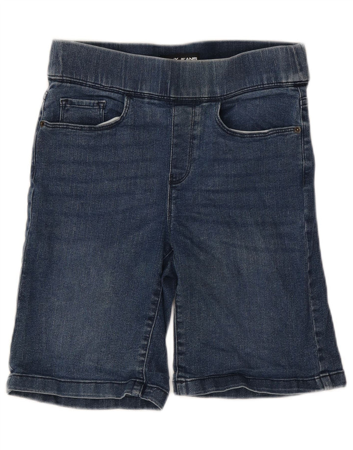 DKNY Damen-Jeansshorts, Größe S, Größe W27, Blau, Baumwolle