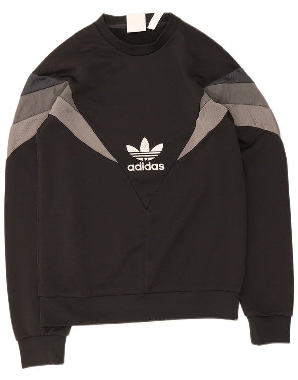 Adidas Herren Sweatshirt Pullover XS Schwarz Colourblock Polyester