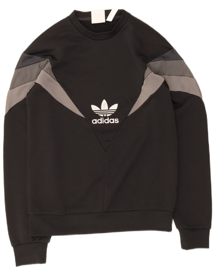 Adidas Herren Sweatshirt Pullover XS Schwarz Colourblock Polyester