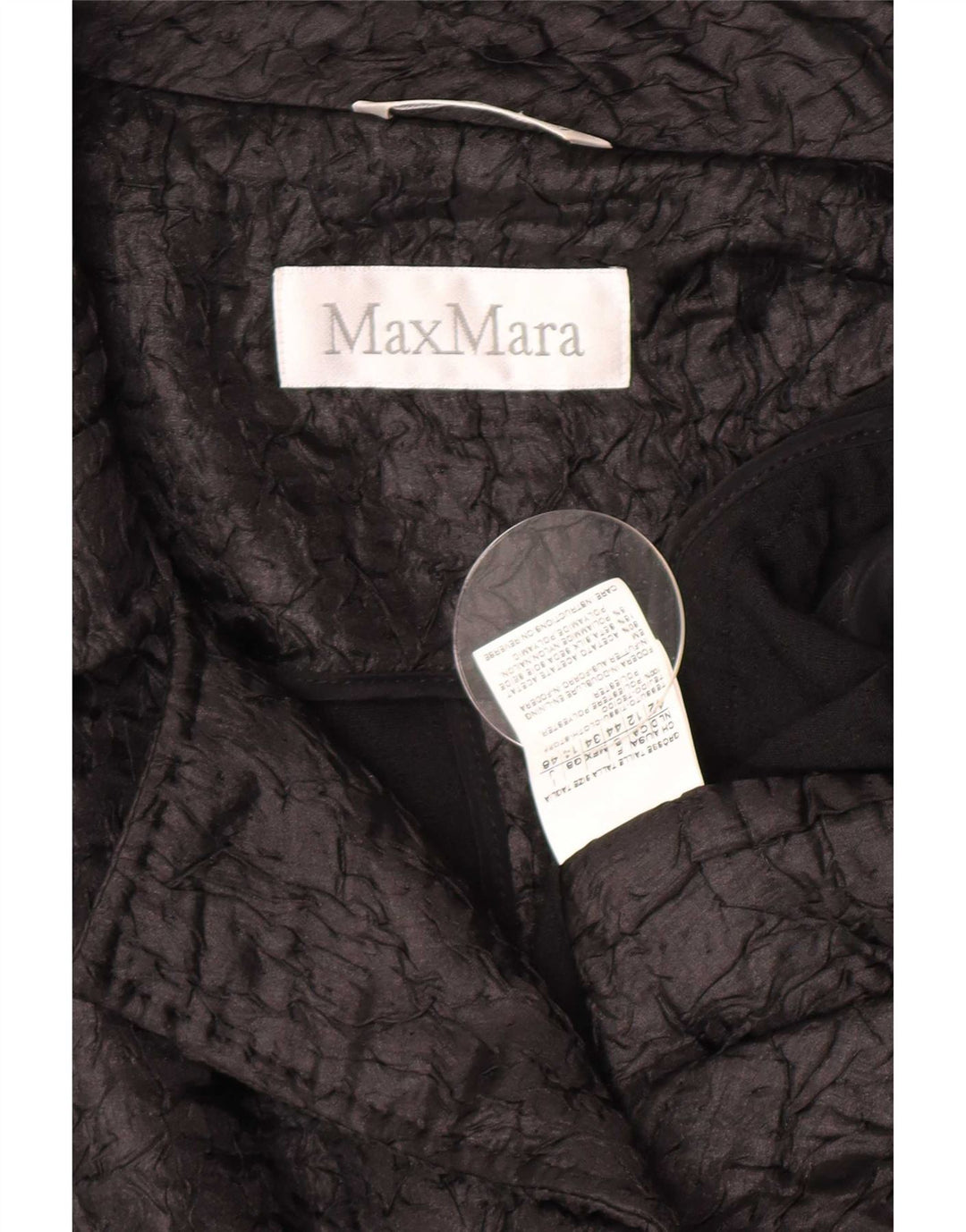 Max Mara Damen Crop Open Blazer Jacke UK 12 Medium Schwarz Polyester